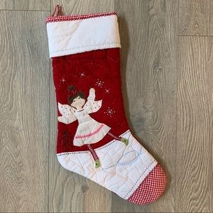 Pottery Barn Kids Stocking - Angel Ice Skating